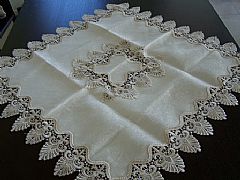 SPECIAL-VERONA-CREAM-AND-LACE-SQUARE-TABLECLOTH-TOPPER-STUNNING-85-cm-X-85-cm-NEW